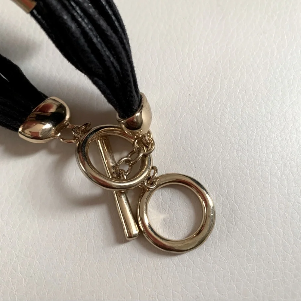 [5x$25] ⭐️ Black and Gold Corded Bracelet Fashion Jewelry by Time and Tru